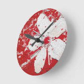 Blütenblätter der Sakura-Kirsche Runde Wanduhr (Winkel)