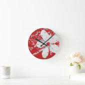 Blütenblätter der Sakura-Kirsche Runde Wanduhr (Zuhause)