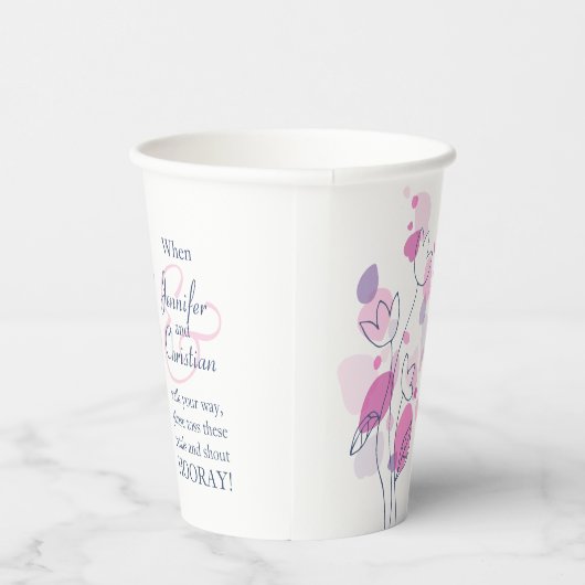 Blütenblätter für Hochzeitskonfetti individuelle N Pappbecher (Rechts)