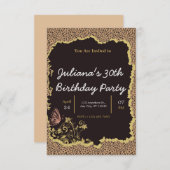 Blütenblätter Geburtstagseinladung Einladung (Vorne/Hinten)