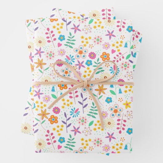 Blütenblätter Geschenkpapier Set (Beispiel)