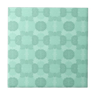 Blütenblätter in Minze Fliese