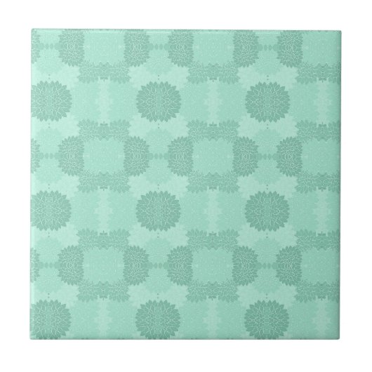 Blütenblätter in Minze Fliese (Vorderseite)