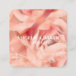 Blütenblätter in zartem, blassrosa Foto Quadratische Visitenkarte