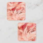 Blütenblätter in zartem, blassrosa Foto Quadratische Visitenkarte (Vorne/Hinten)