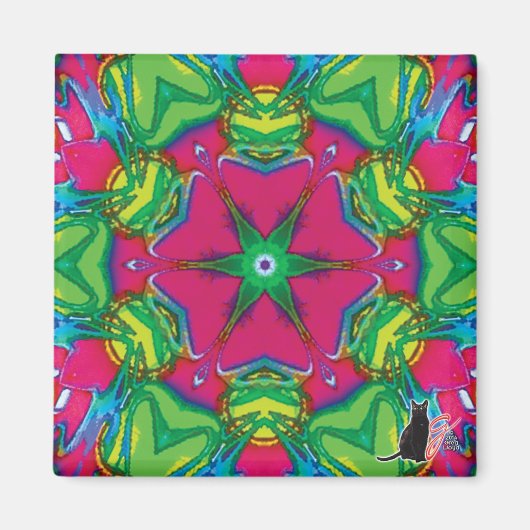 Blütenblätter Kaleidoskop Magnet (Vorne)