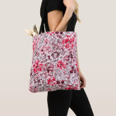 Blütenblätter, Leopard, Rot und Weiß, Rot, Weiß, S Tasche (Von Nahem)