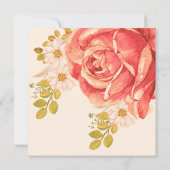 Blütenblätter Prosecco elegantes Brautparty Einladung (Rückseite)