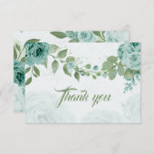 Blütenblättern Dankeskarte (Vorne/Hinten)