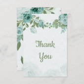 Blütenblättern Dankeskarte (Vorne/Hinten)