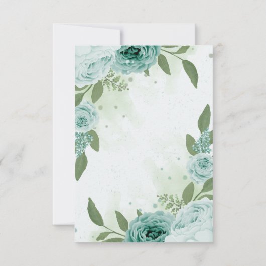 Blütenblättern Dankeskarte (Rückseite)