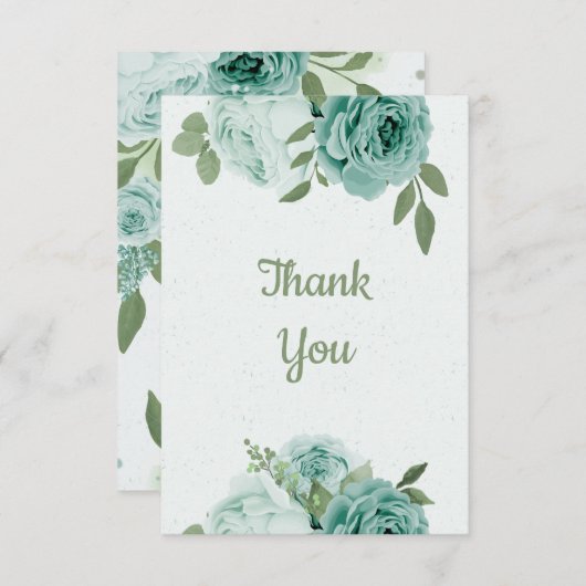 Blütenblättern Dankeskarte (Vorne/Hinten)