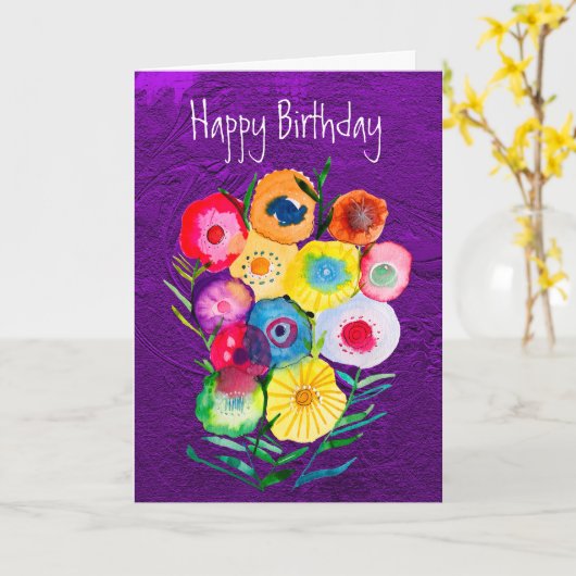 Blütenblättrige Blume Karte (Gelbe Blume)