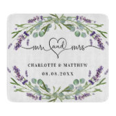 Blütenblättrige Eukalyptusblüten m rz Herz Schneidebrett (Vorderseite)