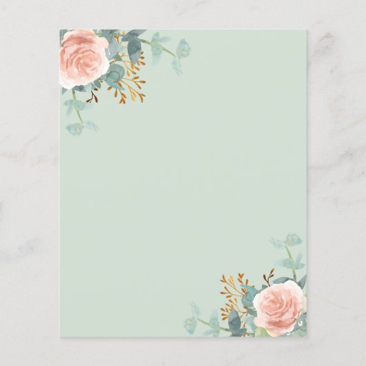 Blütenblättrige Rose (Rückseite)