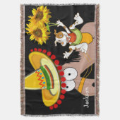 Blütenblättriger Blumenstrudel Decke (Vorderseite Vertikal)