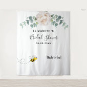 Blütenblättriger Eukaluptus-Blütenblüte zu Biene Wandteppich (Vorderseite)