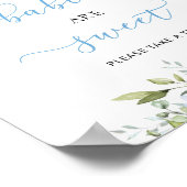 Blütenblättriger Eukalyptus Babys sind süß Poster (Ecke)