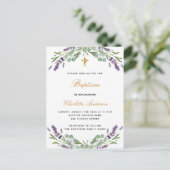 Blütenblättriger Eukalyptus-Blütengrün Einladungspostkarte (Stehend Vorderseite)