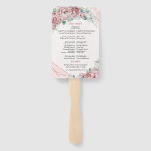 Blütenblättriger Eukalyptus-Goldrahmen Fächer (Rückseite)