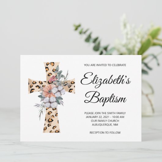 Blütenblättriger Grautaufen Einladung (Stehend Vorderseite)