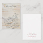Blütenblattsichtkarte mit ausgeblendeter Sketch Visitenkarte (Vorne/Hinten)