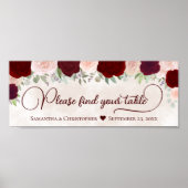 Blütenblattüberschrift mit roter und rosa Farbe Poster (Vorne)