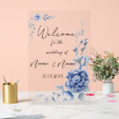 Blütenblau-Acryl-Hochzeitszeichen Acrylschild (Hochzeit)