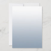 Blütenblau, Aquarellblumen Hochzeit Einladung (Rückseite)