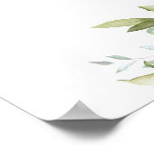 Blütenblau Blumen Babydusche Begrüßungszeichen Poster (Ecke)