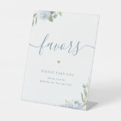 Blütenblau Gastgeschenke Hochzeiten Bitte nehmen S Sockelschild (Vorderseite)