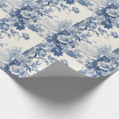 Blütenblau Geschenkpapier (Ecke)