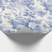 Blütenblau Geschenkpapier (Ecke)