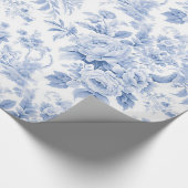 Blütenblau Geschenkpapier (Ecke)