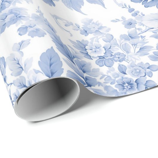 Blütenblau Geschenkpapier (Rolleneckpunkt)