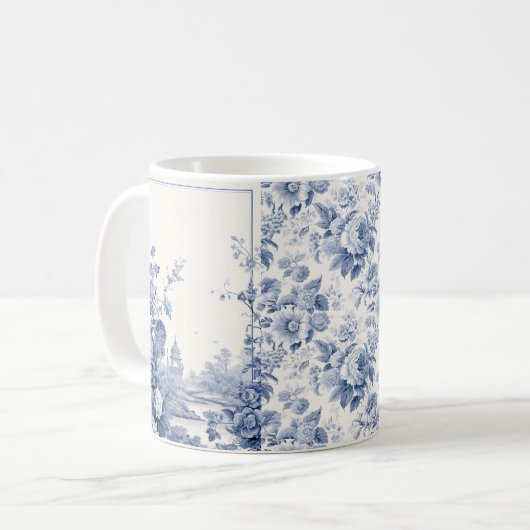 Blütenblau Kaffeetasse (Vorderseite Links)