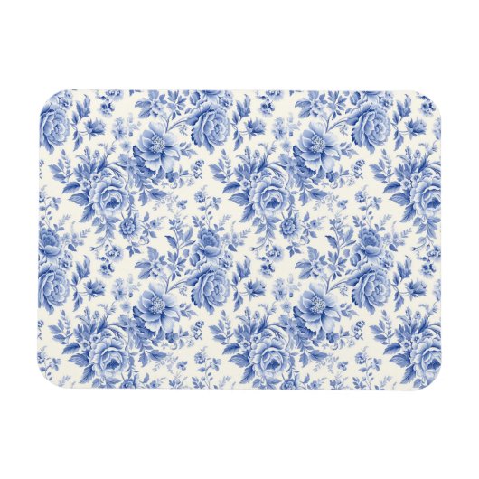 Blütenblau Magnet (Horizontal)