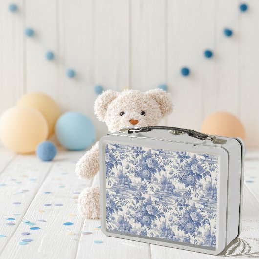 Blütenblau Metall Brotdose