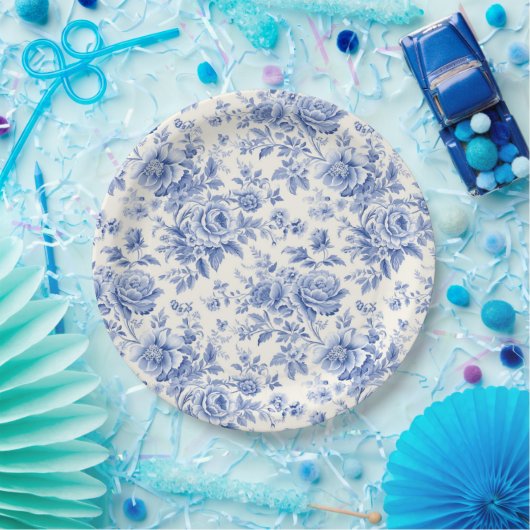 Blütenblau Pappteller (Party)