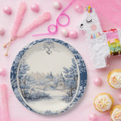 Blütenblau Pappteller (Party)