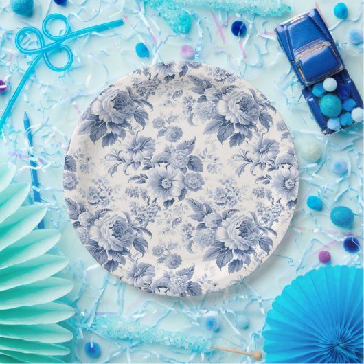 Blütenblau Pappteller (Party)