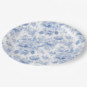 Blütenblau Pappteller (Schrägansicht)