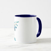 Blütenblau personalisiert tasse (VorderseiteRechts)