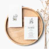 Blütenblau Rosa Foto Paare Dusche Einladung