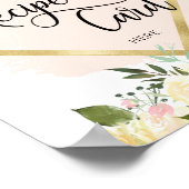 Blütenblau Rosa RECIPE-KARTE Poster (Ecke)