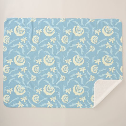 Blütenblau Sherpadecke (Vorderseite (Horizontal))