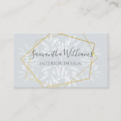 Blütenblau und geometrisch visitenkarte (Vorderseite)