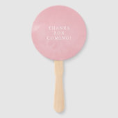 Blütenblau und Rose Gold Kinderdusche Fächer (Rückseite)