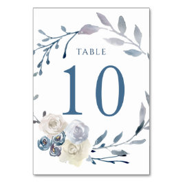 Blütenblau-Wasserfarbe Tischnummer 10