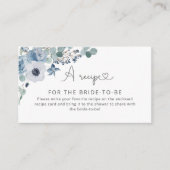 Blütenblaue Rezeptorkarte Begleitkarte (Vorderseite)